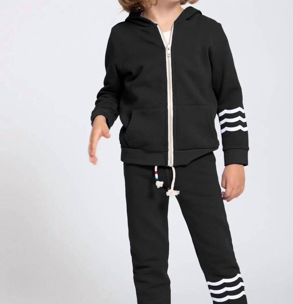 NEW SOL ANGELES kid's coastal zip hoodie in black